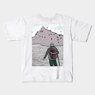 Mountain Climber Art Kids T-Shirt